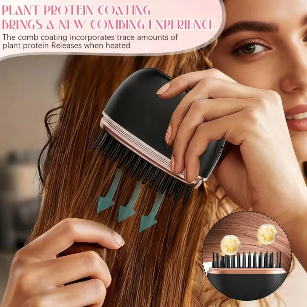 Sleek Cordless Mini Straightening Brush