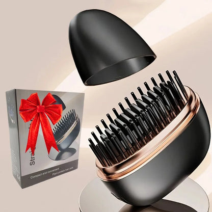 Sleek Cordless Mini Straightening Brush