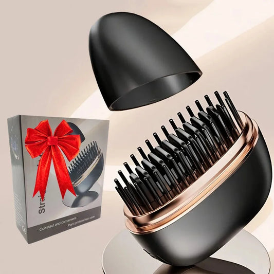 Sleek Cordless Mini Straightening Brush