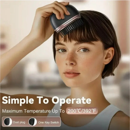 Sleek Cordless Mini Straightening Brush