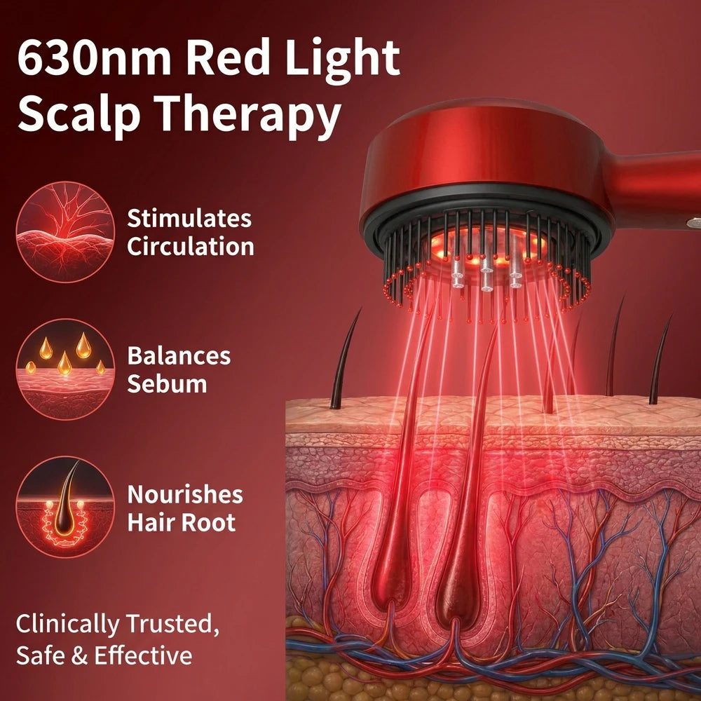 Red Light Scalp Massage Comb
